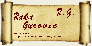 Raka Gurović vizit kartica